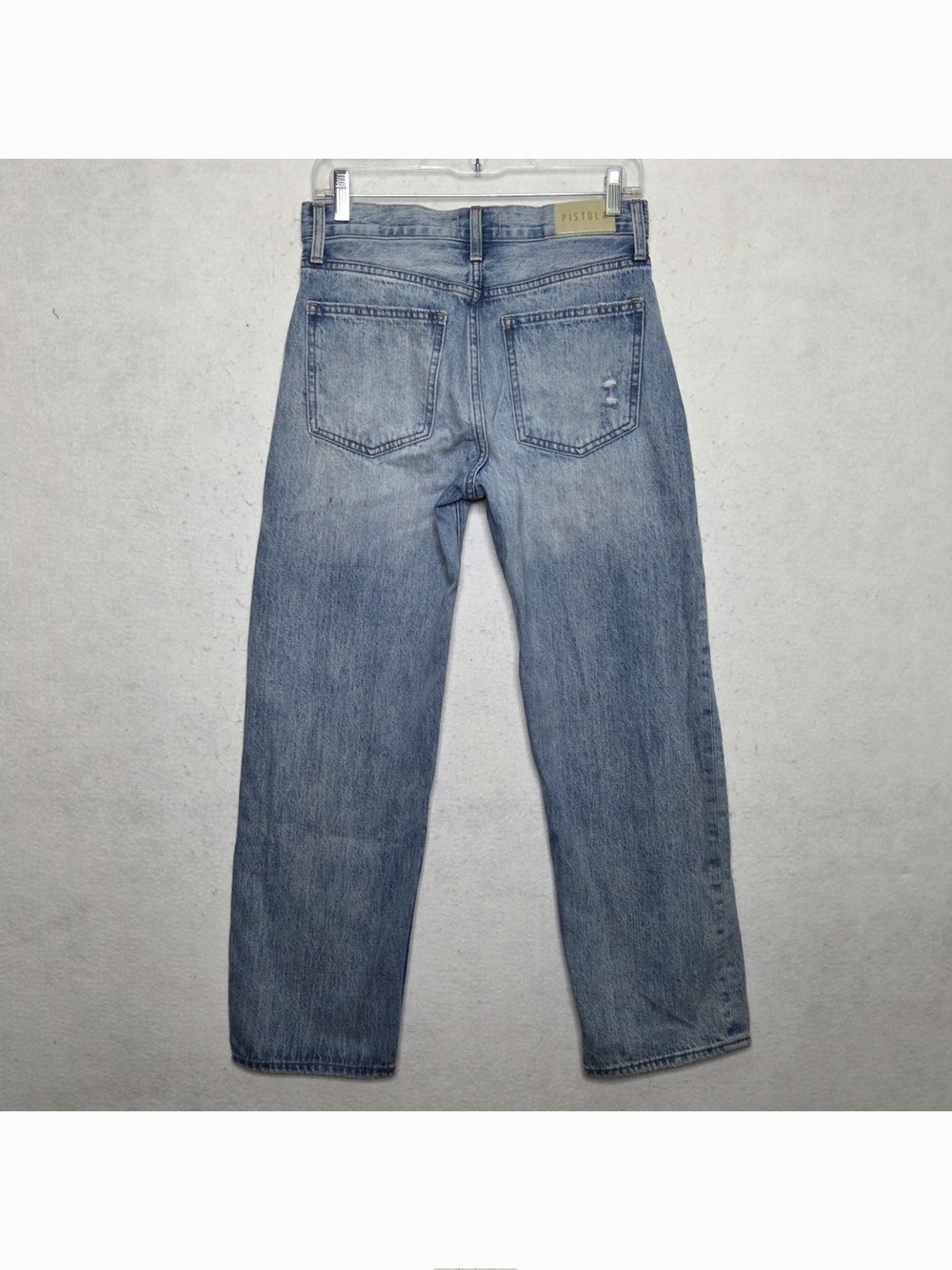 Pistola Lexi Mid Rise Bowed Straight Jean Cotton Bowie Blue Size 26 (28×28)* - Picture 4 of 9